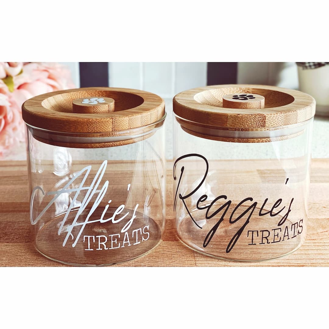 Personalised Pet Treat Glass Storage Jar